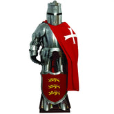 Crusader Templar Knight full body armor with shield and cloak
